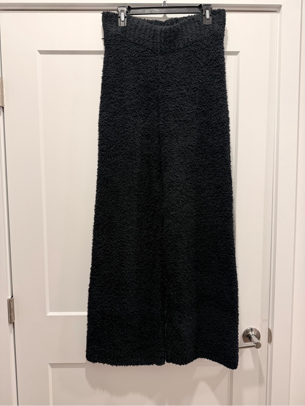 SKIMS Black Cozy Textured Wide-Leg Pants